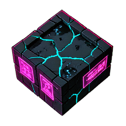 Steinhaus (Cyberpunk) — 256×256 Pixel-Art-Sprite