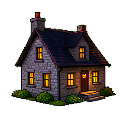 Maison de Pierre — sprite pixel art 256×256