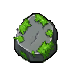 Pierre moussue (16-Bit) — sprite pixel art 256×256