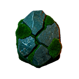 Stone Mossy (Cinematic) - 256x256 pixel art sprite