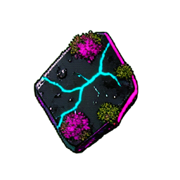 Stone Mossy (Cyberpunk) - 256x256 pixel art sprite