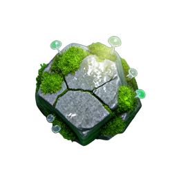 Stone Mossy (HD-2D) - 256x256 pixel art sprite