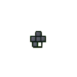 Pedra musgosa (Low-Res) — sprite pixel art 256×256