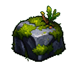 Stone Mossy - 256x256 pixel art sprite
