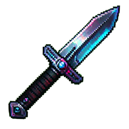 돌 단검 — 256×256 픽셀 아트 스프라이트