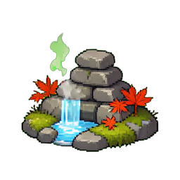 Steinhaufen — 256×256 Pixel-Art-Sprite