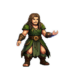 Druide de Tempête — sprite pixel art 256×256