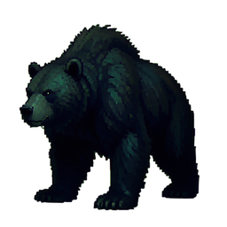 폭풍 전쟁 곰 — 256×256 픽셀 아트 스프라이트