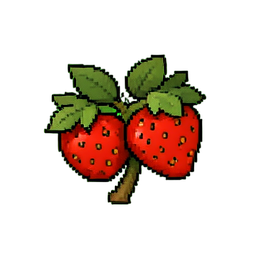 Broussaille de fraise — sprite pixel art 256×256
