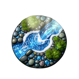 Stream (HD-2D) - 256x256 pixel art sprite