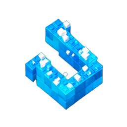 Stream (Voxel) - 256x256 pixel art sprite