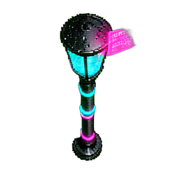 Street Lamp (Cyberpunk) - 256x256 pixel art sprite