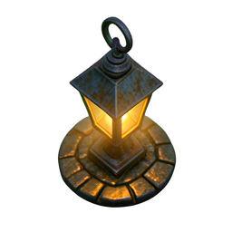 Lampada de rue (HD-2D) — sprite pixel art 256×256