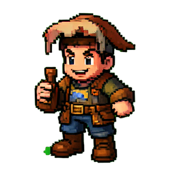 Vendeur de Rue — sprite pixel art 256×256