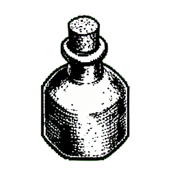 Strength Potion (1-Bit) - 256x256 pixel art sprite