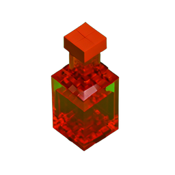 Strength Potion (Voxel) - 256x256 pixel art sprite