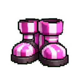 ストライプブーツ — 256×256 ピクセルアートスプライト