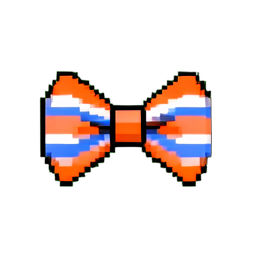 Lazo de pelo a rayas — sprite pixel art 256×256