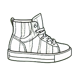Tênis listrados — sprite pixel art 256×256