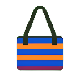 Mochila listrada — sprite pixel art 256×256