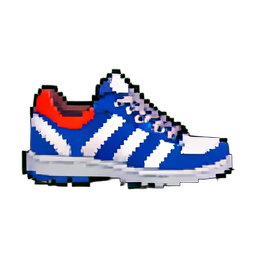 Gestreifte Sneaker — 256×256 Pixel-Art-Sprite