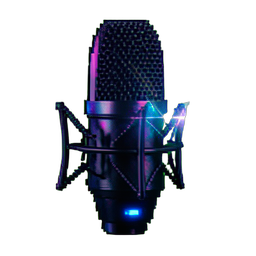 Studio-Kondensatormikrofon — 256×256 Pixel-Art-Sprite