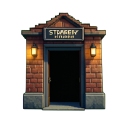 Entrada del metro — sprite pixel art 256×256