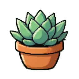 Succulente Haworthia — 256×256 Pixel-Art-Sprite