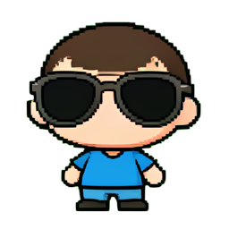 Sunglasses Aviator — 256×256 pixel art sprite