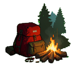 Schweizer-Messer Rot — 256×256 Pixel-Art-Sprite