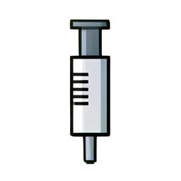 Seringue grande — sprite pixel art 256×256