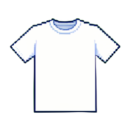 تي شيرت أبيض | (T-shirt Abyad) — رسم بكسل 256×256