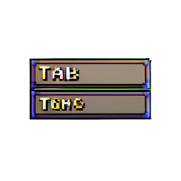 Menu des onglets — sprite pixel art 256×256