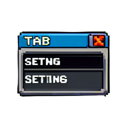 Tab Settings - 256x256 pixel art sprite