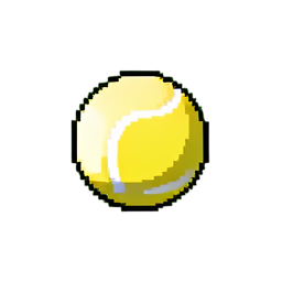 Bola de Tênis de Mesa — sprite pixel art 256×256