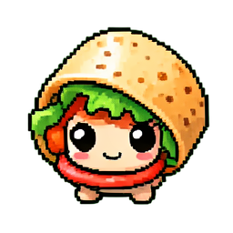 Taco Al Pastor — sprite pixel art 256×256