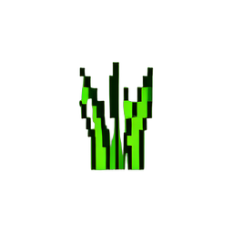 Relva alta (Baixa resolução) — sprite pixel art 256×256