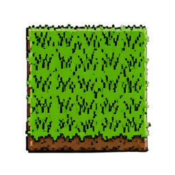 Dalle d'herbe haute — sprite pixel art 256×256