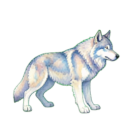 飼いならされた直狼の乗り物 — 256×256 ピクセルアートスプライト