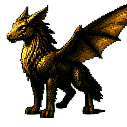 ZähmterHippogriff — 256×256 Pixel-Art-Sprite