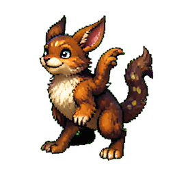 Zähmter Begleiter — 256×256 Pixel-Art-Sprite