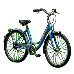 タンデム自転車2人乗り — 256×256 ピクセルアートスプライト