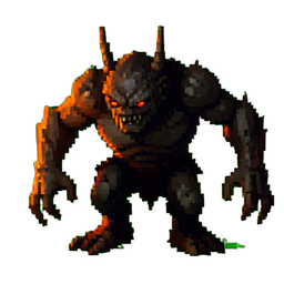 Demônio do poço de alcatrão — sprite pixel art 256×256