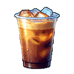 Taro Bubble Tea Cup — 256×256 pixel art sprite
