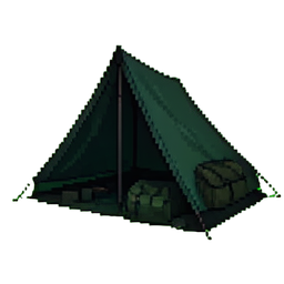 Bâche imperméable — sprite pixel art 256×256