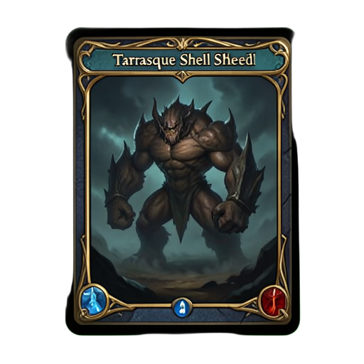 Bouclier de carapace de Tarrasque — sprite pixel art 512×512
