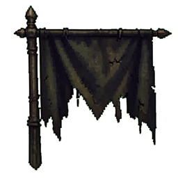 Tattered Banner Flag — 256×256 pixel art sprite