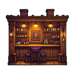 Tavern Interior - 256x256 pixel art sprite