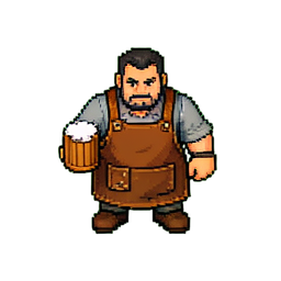 Tavern Keeper (16-Bit) - 256x256 pixel art sprite