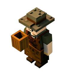 Guardián de Taberna (Voxel) — sprite pixel art 256×256